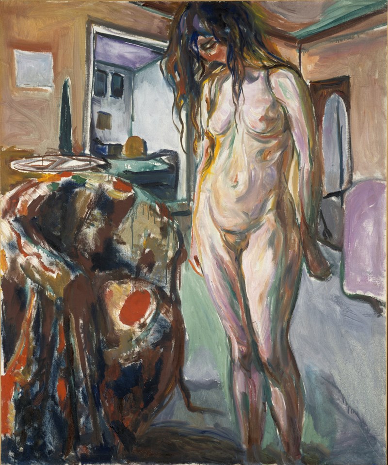 Edvard Munch: Modell ved kurvstolen. Olje på lerret, 1919-21. Foto © Munchmuseet